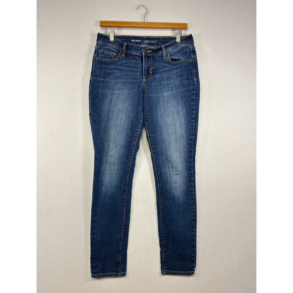 Classic Casual Old Navy Women 8 Regular Blue Curvy Profile Mid Rise Skinny Jeans